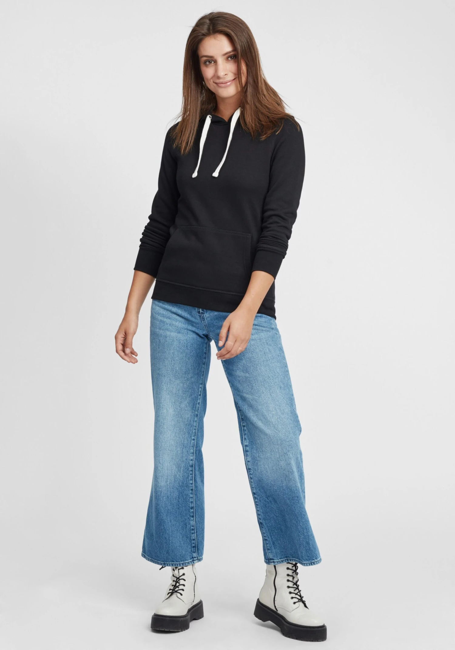 OXMO Kapuzenpullover Hoodie Olive Frauen Schwarz 3 OXMO Kapuzenpullover Hoodie Olive Frauen Schwarz – Bild 3