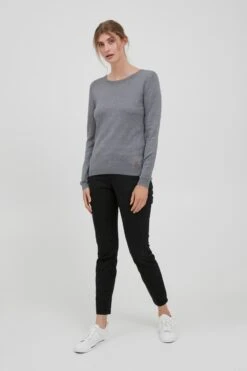 OXMO Pullover Strickpullover Edda Frauen Graumeliert 8 OXMO Pullover Strickpullover Edda Frauen Graumeliert -OXMO Verkaufs-Shop 04f626db132059821243a612b3f331d7