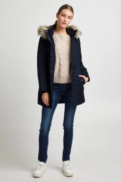 OXMO Winterjacken Winterjacke Maribel Frauen Dunkelblau / Blaumeliert -OXMO Verkaufs-Shop 07b6e4e7e3e86e8302464bb8ed03c633
