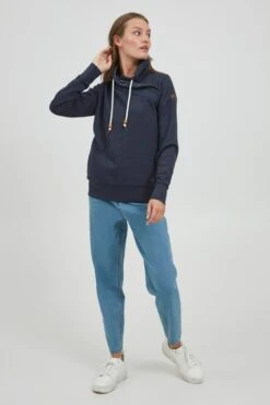 OXMO Rollkragenpullover Kapuzenpullover UDINE Frauen Dunkelblau 8 OXMO Rollkragenpullover Kapuzenpullover UDINE Frauen Dunkelblau -OXMO Verkaufs-Shop 0921d1409015d9e906f83748dd37e666