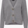 OXMO Strickjacken Strickjacke Norene Frauen Graumeliert