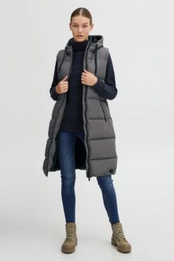 OXMO Westen Longweste Solice Frauen Grau -OXMO Verkaufs-Shop 0c255ef67f22e2d57295bdfe57fb95ed