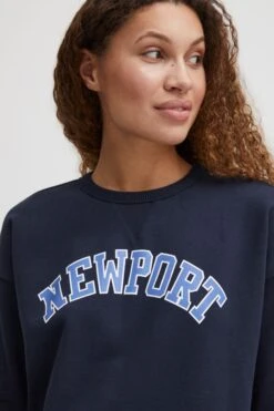 OXMO Sweatshirts Sweatshirt Pullover Coleen Frauen Blau -OXMO Verkaufs-Shop 0da1ccf56dd55d73602b9f71626fa067