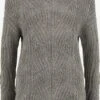 OXMO Feinstrickpullover Pullover Chiara Frauen Grau