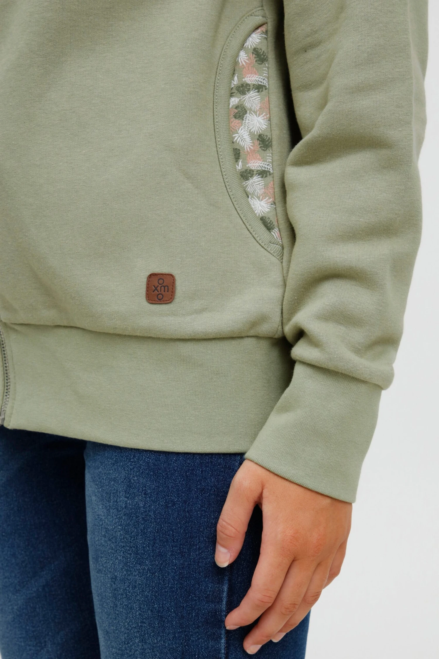 OXMO Sweatjacken Kapuzensweatjacke ULLA Frauen Grün 6 OXMO Sweatjacken Kapuzensweatjacke ULLA Frauen Grün – Bild 6