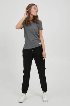 OXMO Stoffhosen Tapered Chinohose CONZI Frauen Schwarz 8 OXMO Stoffhosen Tapered Chinohose CONZI Frauen Schwarz -OXMO Verkaufs-Shop 175d7bf9c57076940c17e56b73127ae5