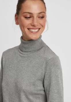OXMO Pullover Rollkragenpullover Wina Frauen Grau -OXMO Verkaufs-Shop 1aaef0c13f4fe6ec461986c30df17a8a