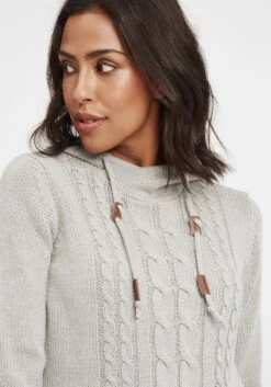 OXMO Kapuzenpullover Strickpullover Cable Frauen Grau -OXMO Verkaufs-Shop 242696cb14a01f3c6fd11bd5af0bdece