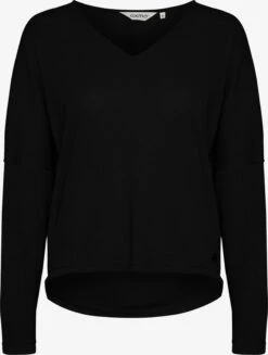 OXMO Basic Pullover Strickpullover Katla Frauen Schwarz