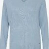 OXMO Feinstrickpullover Pullover Frauen Pastellblau