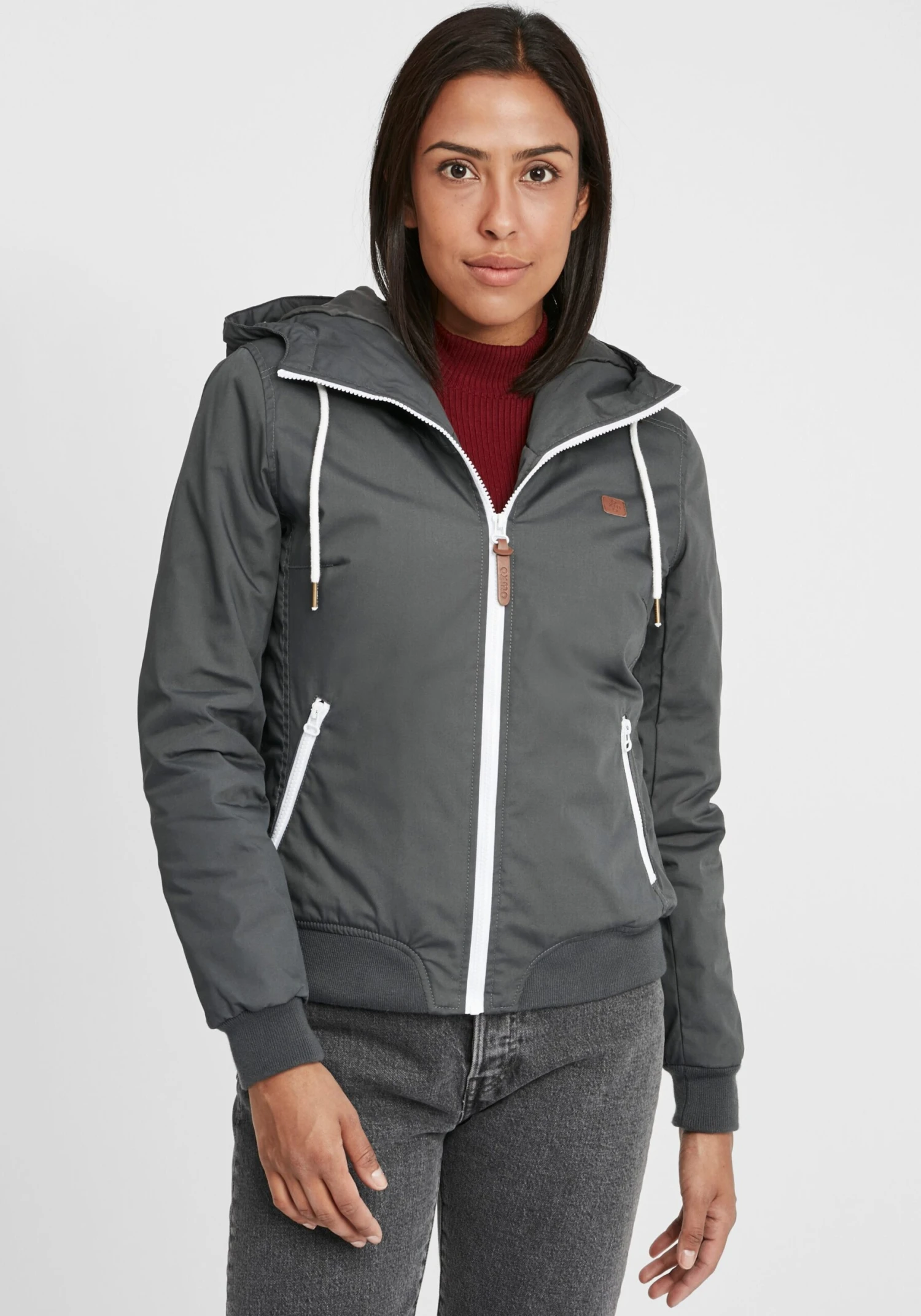 OXMO Übergangsjacken Kurzjacke Tilla Frauen Grau 2 OXMO Übergangsjacken Kurzjacke Tilla Frauen Grau – Bild 2