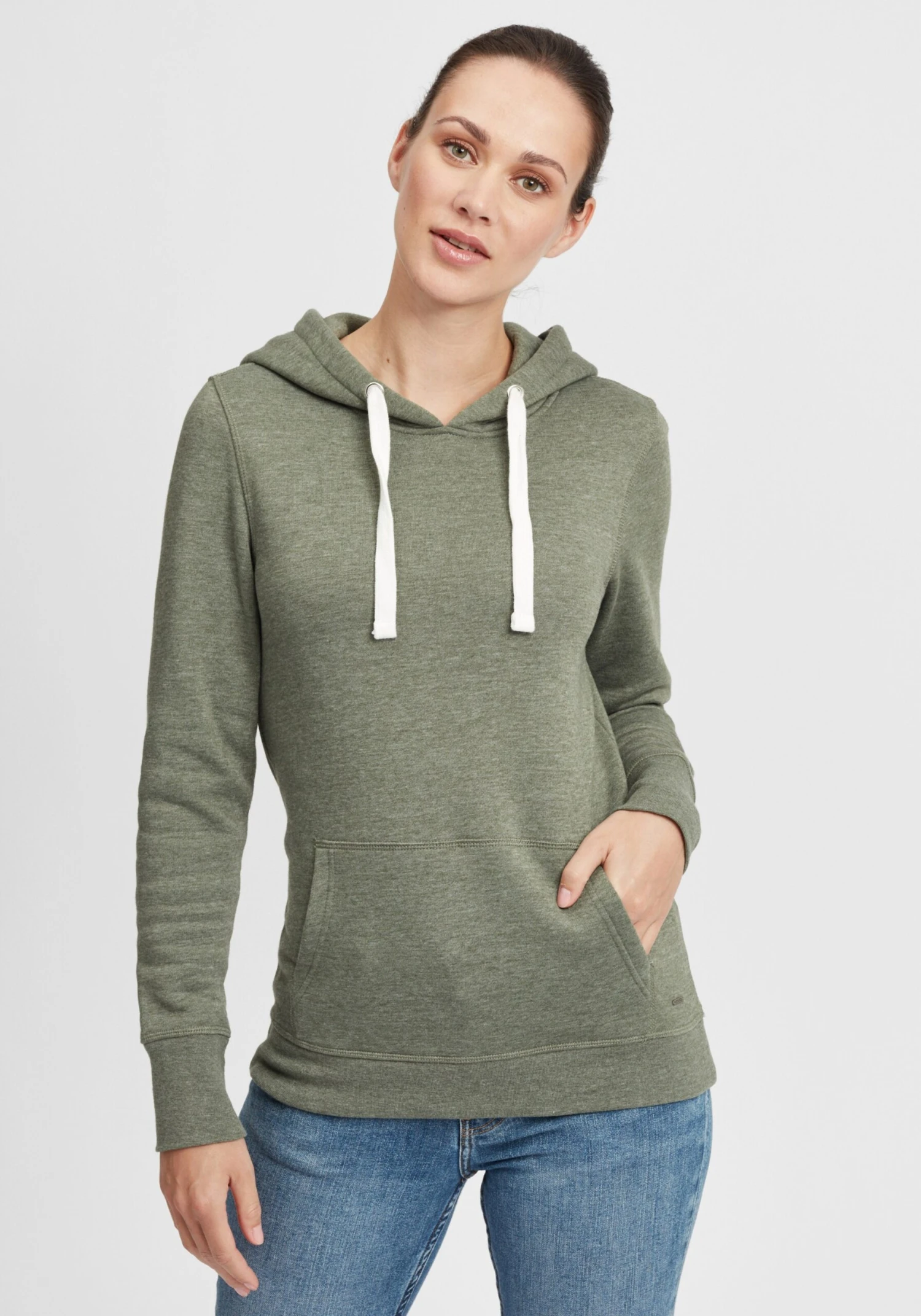 OXMO Kapuzenpullover Hoodie Olive Frauen Grün 2 OXMO Kapuzenpullover Hoodie Olive Frauen Grün – Bild 2