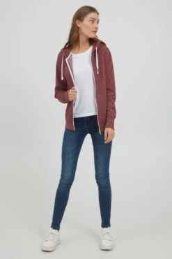 OXMO Sweatjacken Kapuzensweatjacke Frauen Weinrot 8 OXMO Sweatjacken Kapuzensweatjacke Frauen Weinrot -OXMO Verkaufs-Shop 263825144cd6ff4f2da7d10dd7e1e633