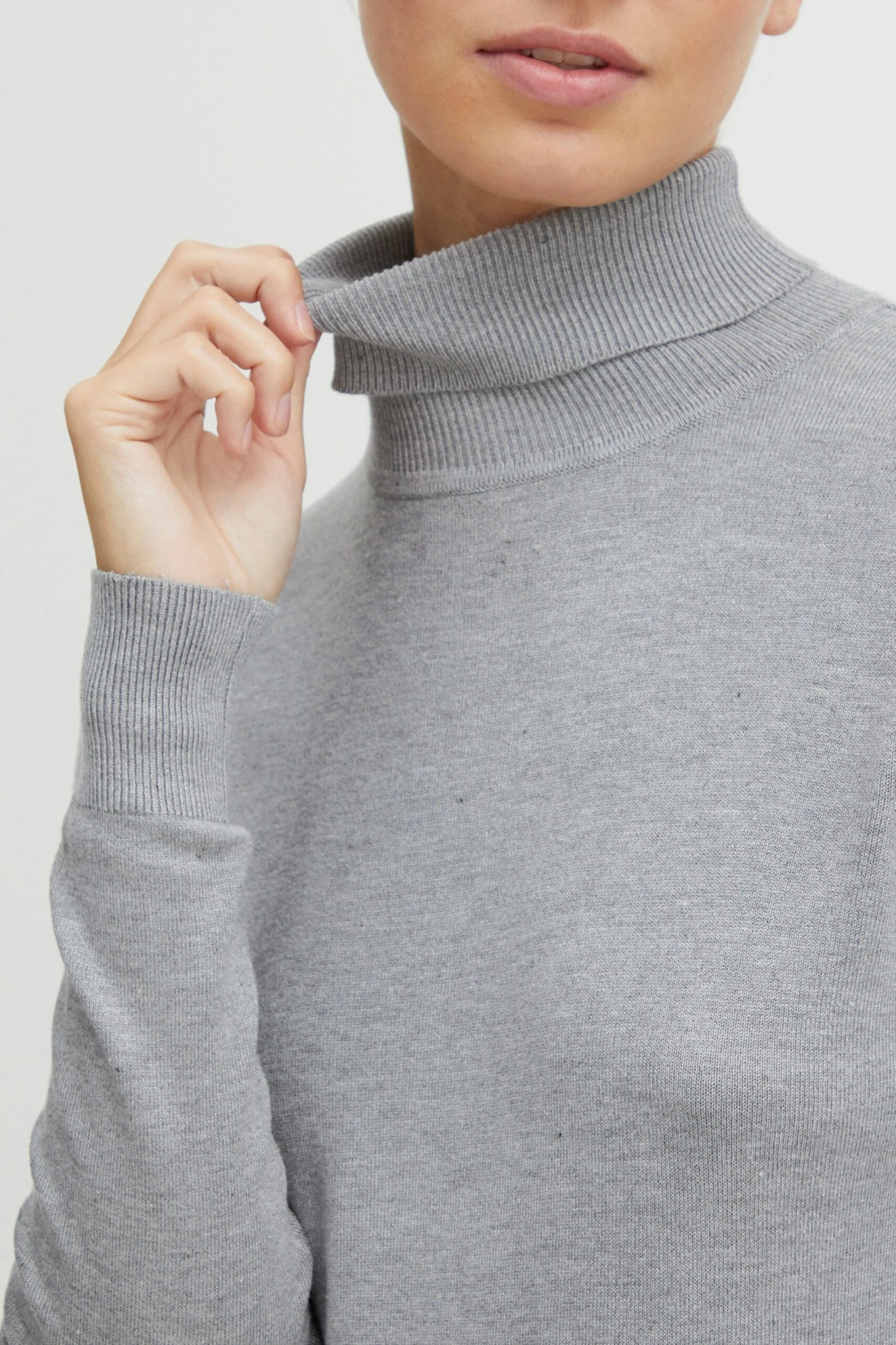 OXMO Rollkragenpullover Pullover Frauen Graumeliert 6 OXMO Rollkragenpullover Pullover Frauen Graumeliert – Bild 6