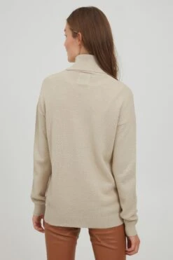 OXMO Strickjacken Rollkragenpullover Sina Frauen Creme -OXMO Verkaufs-Shop 281d3bb9243afa4733f4fa8bc909edb8