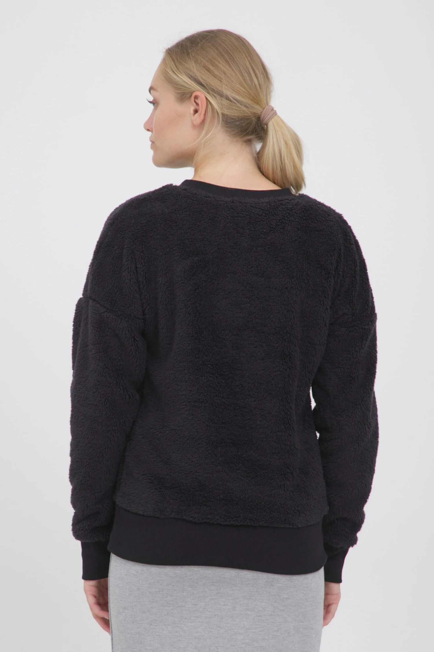 OXMO Pullover Rundhalspullover ANNICA Frauen Schwarz 4 OXMO Pullover Rundhalspullover ANNICA Frauen Schwarz – Bild 4