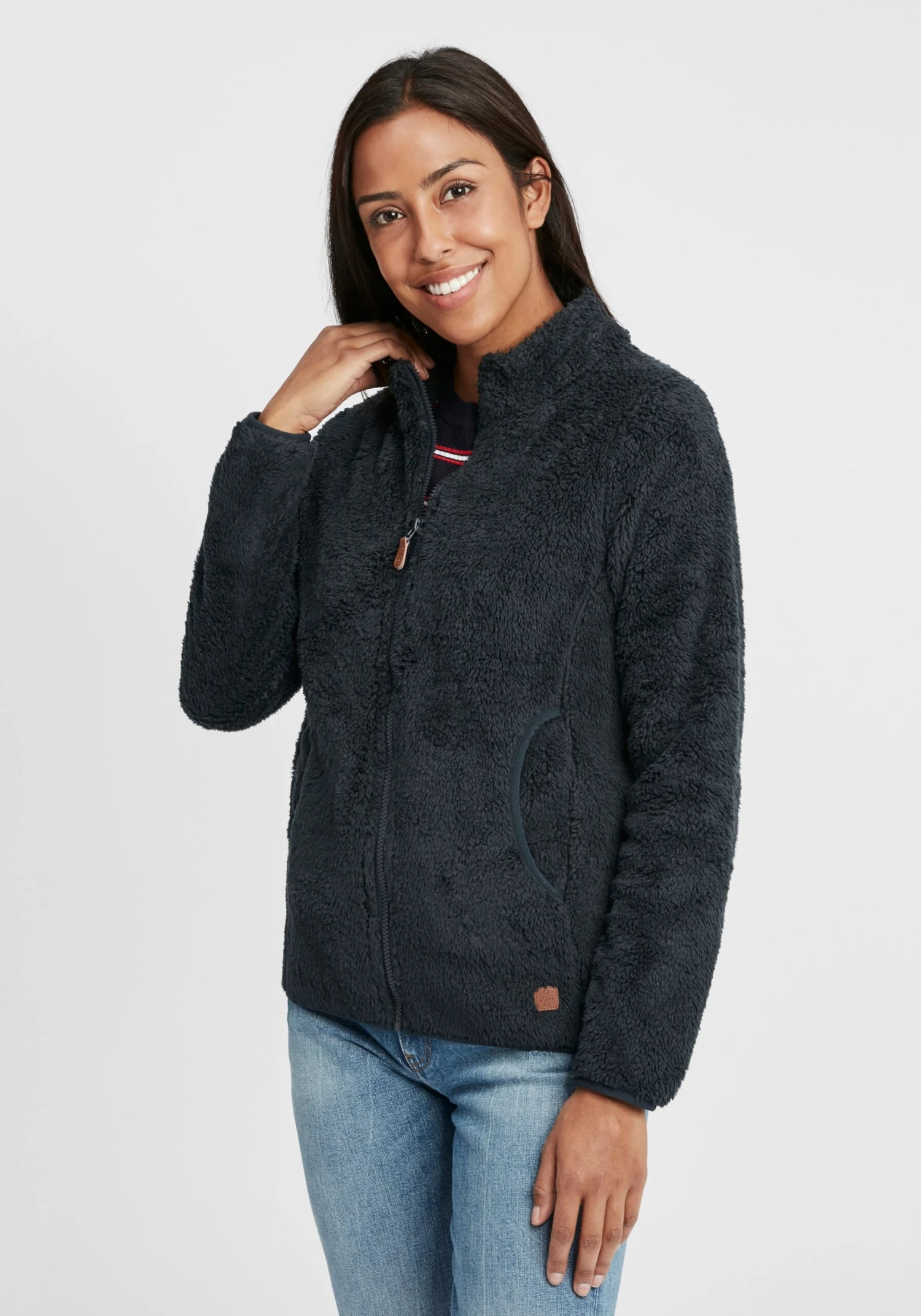 OXMO Sweatjacken Sweatjacke Telsa Frauen Blau 2 OXMO Sweatjacken Sweatjacke Telsa Frauen Blau – Bild 2