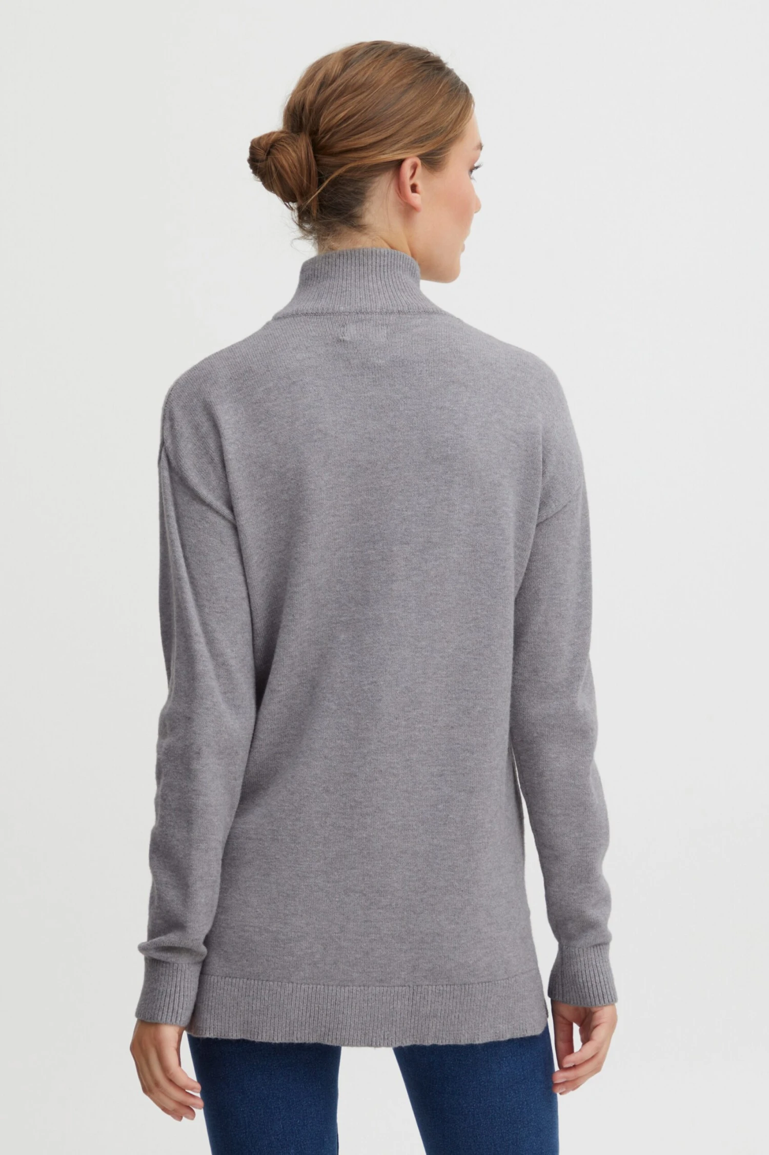 OXMO Pullover Strickpullover Ratina Frauen Graumeliert 4 OXMO Pullover Strickpullover Ratina Frauen Graumeliert – Bild 4