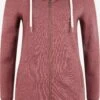 OXMO Sweatjacken Sweatjacke Vicky Straight-Zip Frauen Rot