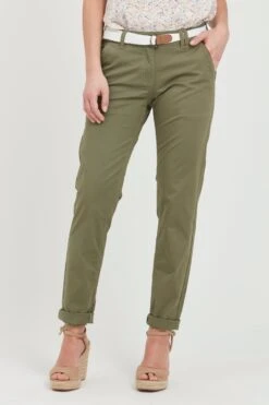 OXMO Chinos Slimfit Hose Chakira Frauen Khaki -OXMO Verkaufs-Shop 33a2b7f53df321ae723d9cd7d59b011b