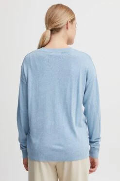 OXMO Feinstrickpullover Pullover Frauen Pastellblau -OXMO Verkaufs-Shop 345d7d5d396346bff66569875d3fa9e3