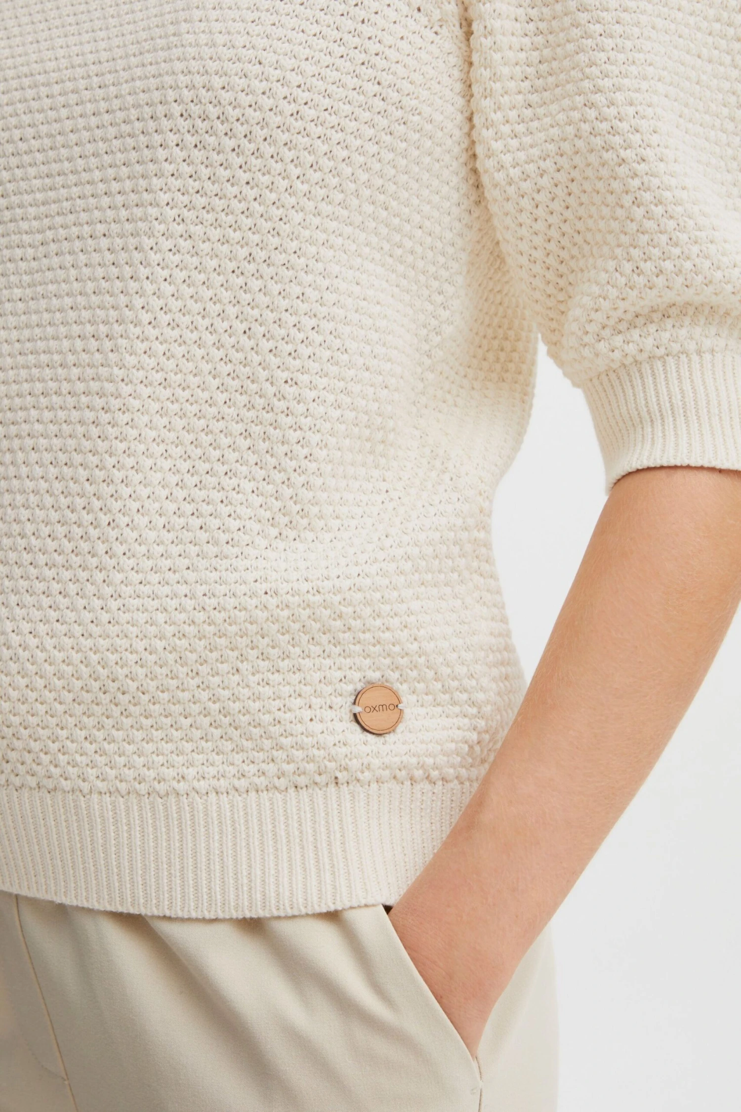 OXMO Pullover Strickpullover Frauen Beige 6 OXMO Pullover Strickpullover Frauen Beige – Bild 6