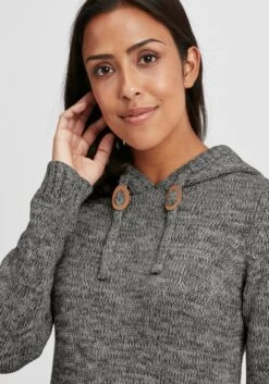 OXMO Kapuzenpullover Strickpullover Philia Frauen Grau -OXMO Verkaufs-Shop 362dd4a68377627a11266fdb16ea2a87