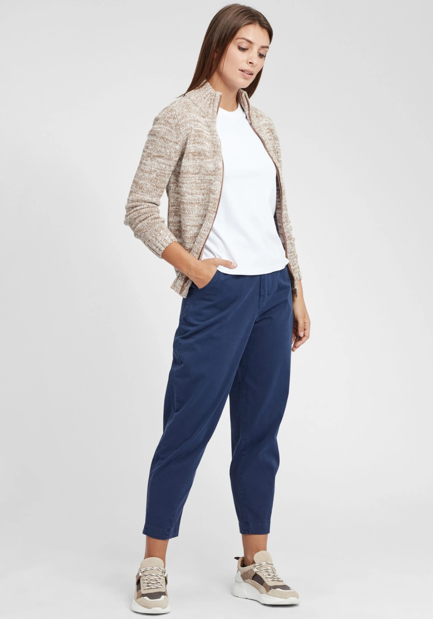 OXMO Strickjacken Strickjacke Phenix Frauen Beige 3 OXMO Strickjacken Strickjacke Phenix Frauen Beige – Bild 3