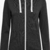 OXMO Sweatjacken Kapuzensweatjacke Frauen Dunkelgrau