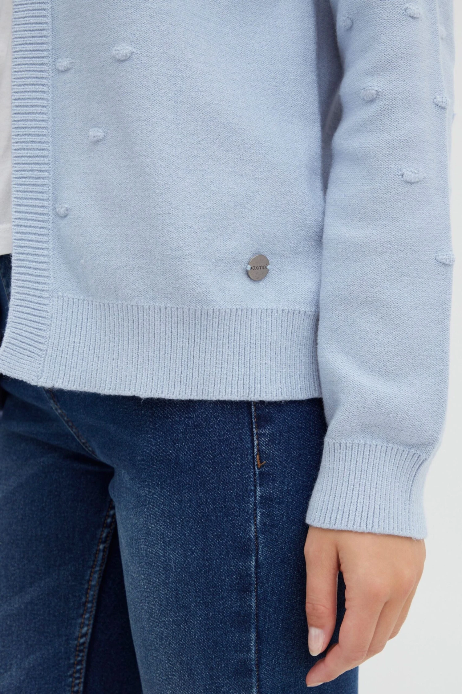 OXMO Strickjacken Strickjacke Kalotta Frauen Hellblau 6 OXMO Strickjacken Strickjacke Kalotta Frauen Hellblau – Bild 6