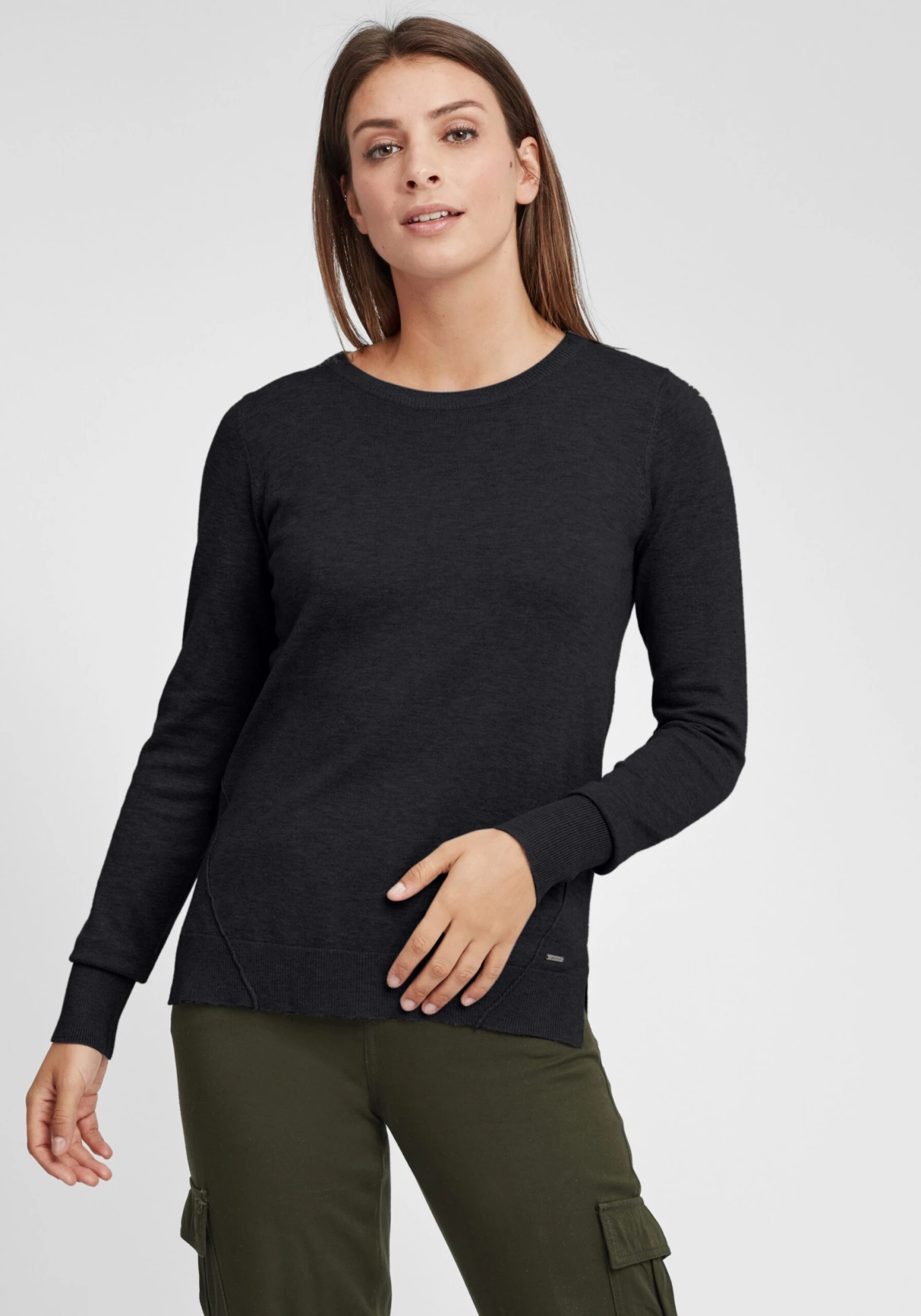 OXMO Basic Pullover Pullover Winova Frauen Dunkelblau 2 OXMO Basic Pullover Pullover Winova Frauen Dunkelblau – Bild 2