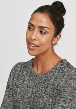 OXMO Feinstrickpullover Strickpullover Phia Frauen Grau / Dunkelgrau -OXMO Verkaufs-Shop 38e33faf7a11cfe2ee3f422be2ba8d12