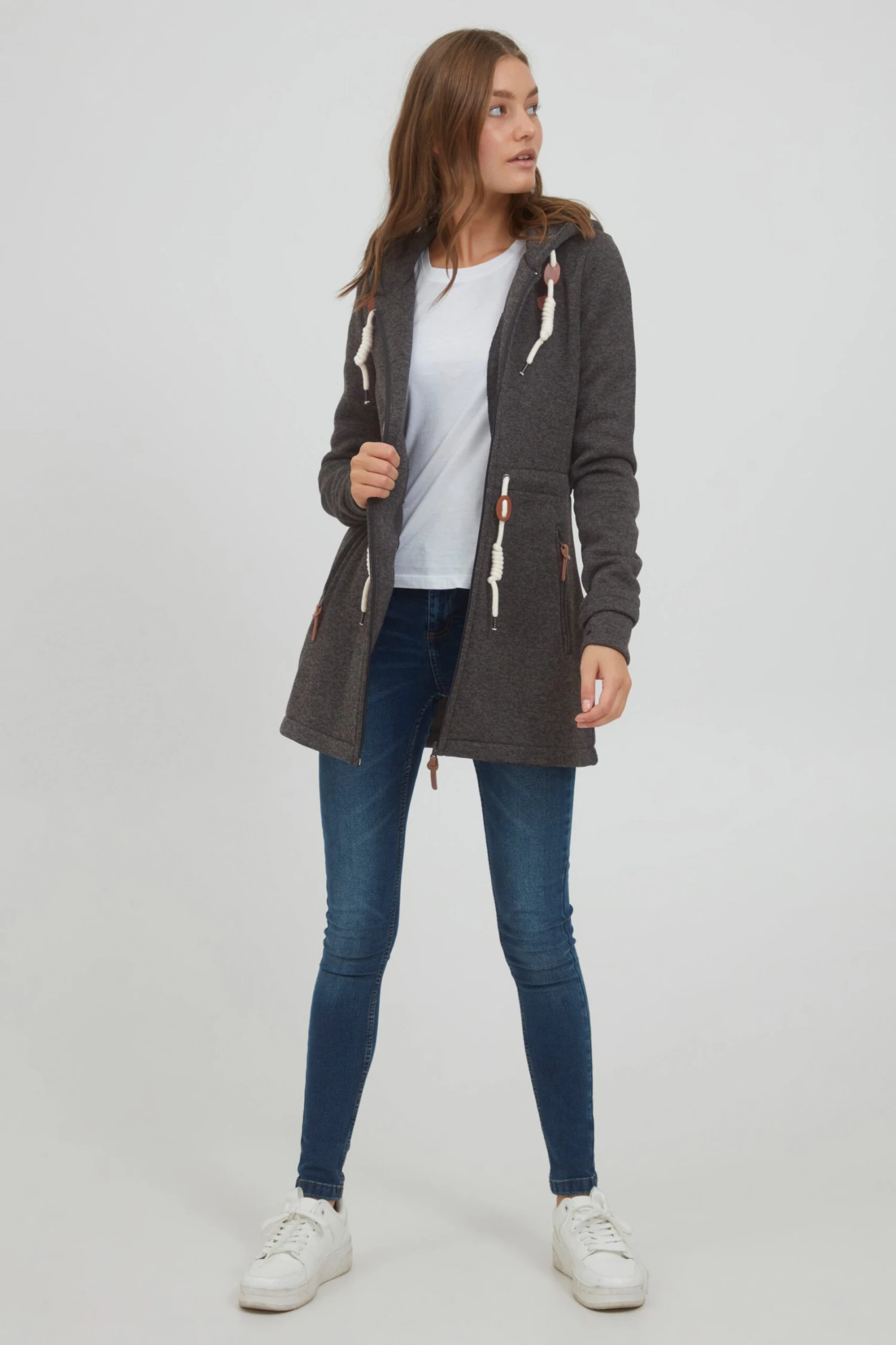 OXMO Sweatjacken Sweatjacke Thora Frauen Schwarz 3 OXMO Sweatjacken Sweatjacke Thora Frauen Schwarz – Bild 3