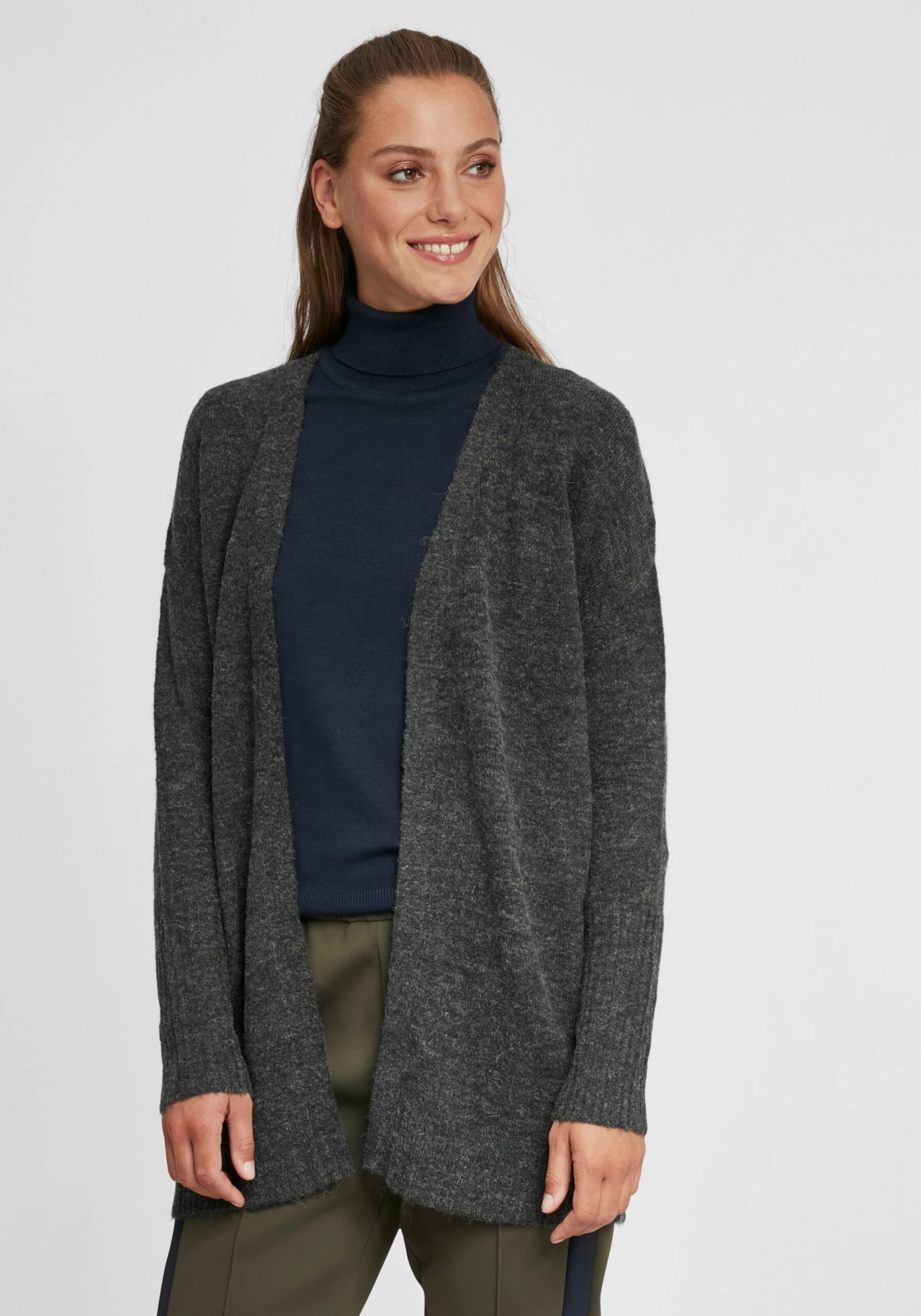 OXMO Strickjacken Strickjacke Gisele Frauen Grau 2 OXMO Strickjacken Strickjacke Gisele Frauen Grau – Bild 2