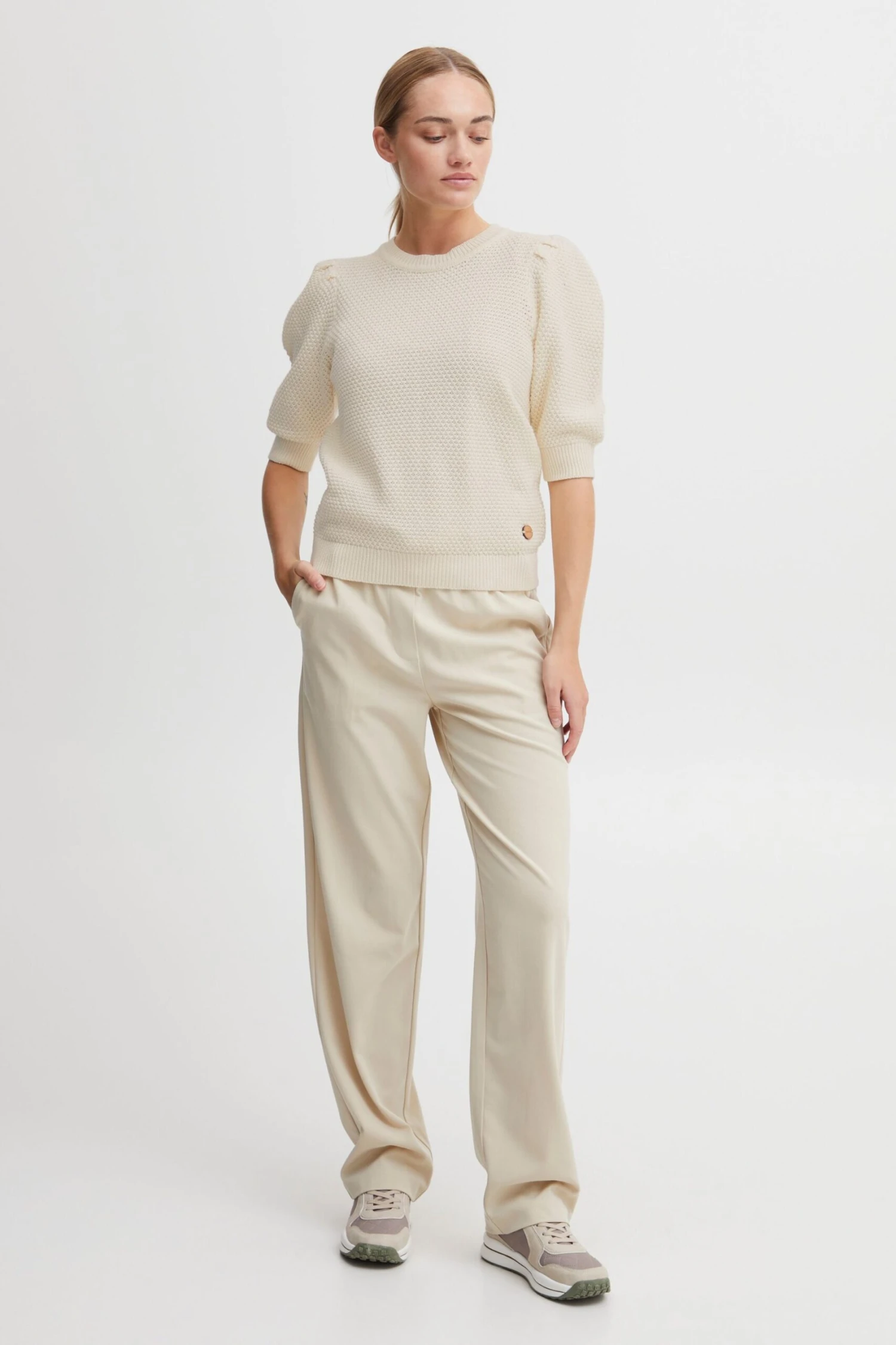 OXMO Pullover Strickpullover Frauen Beige 4 OXMO Pullover Strickpullover Frauen Beige – Bild 4