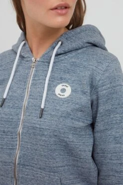 OXMO Sweatjacken Sweatjacke Helna Frauen Rauchblau -OXMO Verkaufs-Shop 3f51cea3b53658b9850f1f8b99d77ca7