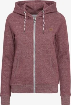 OXMO Sweatjacken Sweatjacke Celia Frauen Weinrot