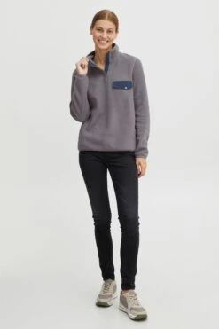 OXMO Outdoorjacken Fleecejacke Frauen Grau -OXMO Verkaufs-Shop 3f6ca857f914c201b5996dc3d1d433dd