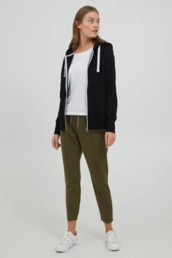 OXMO Sweatjacken Kapuzensweatjacke Frauen Schwarz -OXMO Verkaufs-Shop 40663e8292a8231f4b2a80a4b8ddd8a6