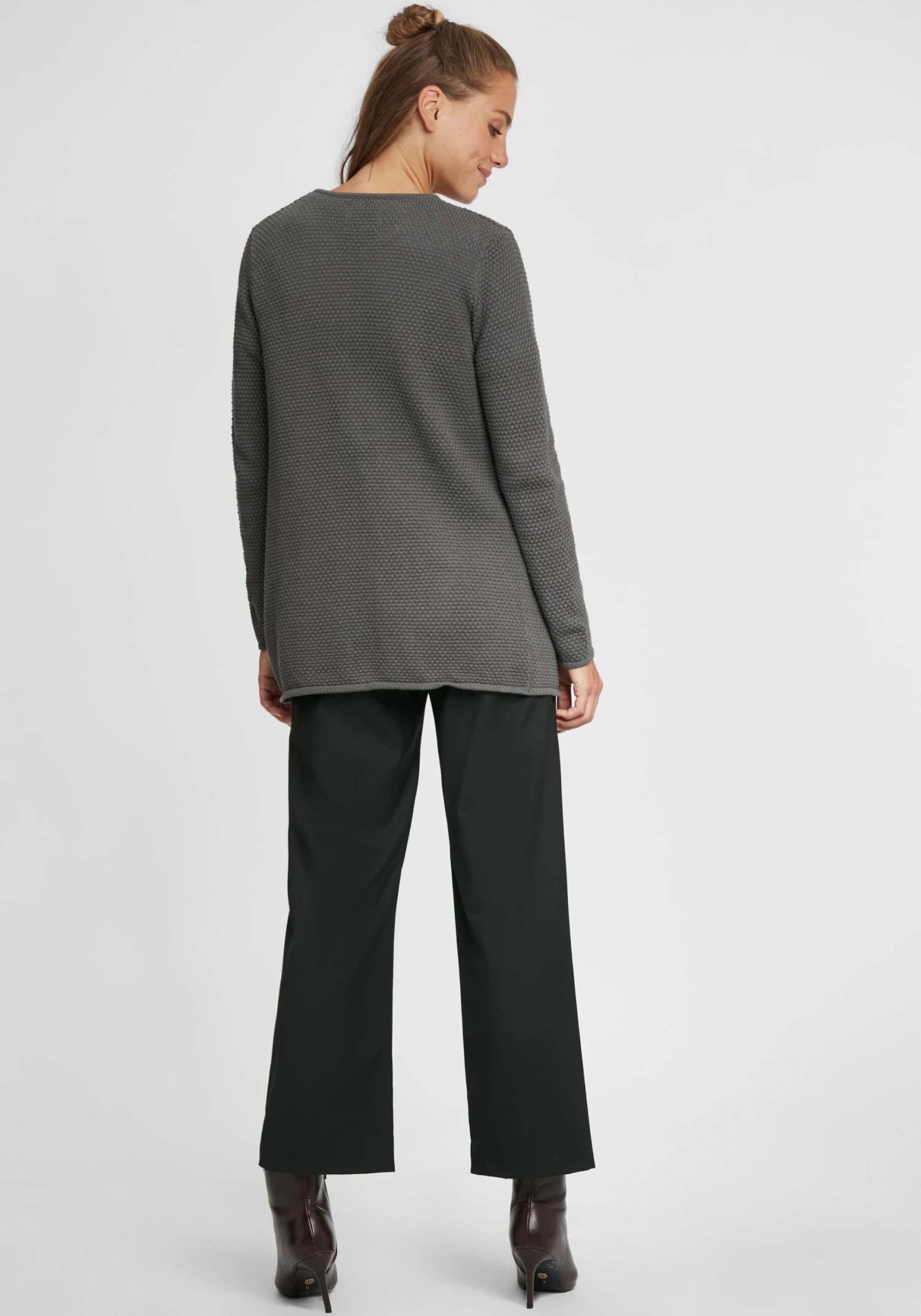 OXMO Strickjacken Strickjacke Hilda Frauen Grau 4 OXMO Strickjacken Strickjacke Hilda Frauen Grau – Bild 4