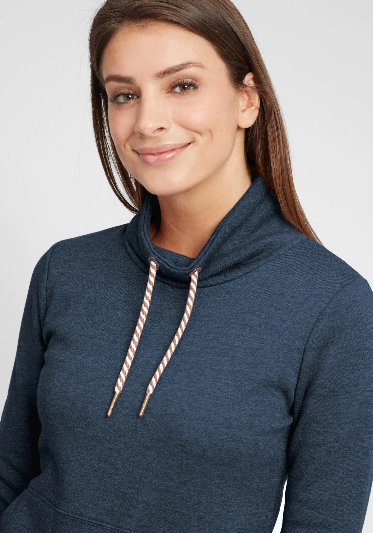 OXMO Feinstrickpullover Hoodie Vimpa Frauen Blau / Dunkelblau 5 OXMO Feinstrickpullover Hoodie Vimpa Frauen Blau / Dunkelblau – Bild 5