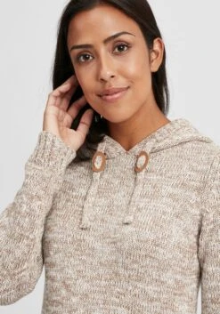 OXMO Kapuzenpullover Strickpullover Philia Frauen Beige -OXMO Verkaufs-Shop 43c49cbb3d13e3323e636f1eb46075c7