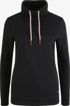 OXMO Feinstrickpullover Hoodie Vimpa Frauen Schwarz