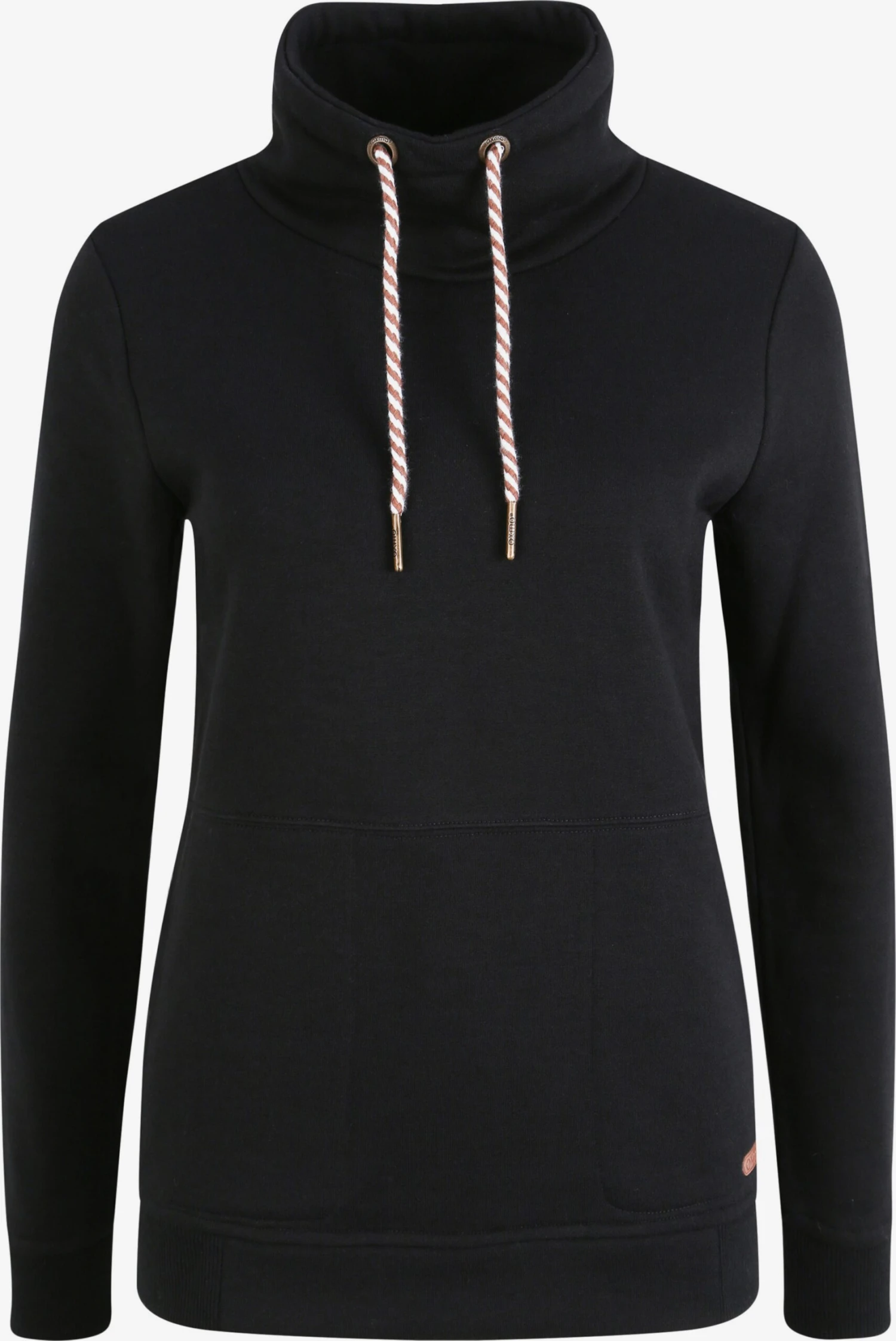 OXMO Feinstrickpullover Hoodie Vimpa Frauen Schwarz 1 OXMO Feinstrickpullover Hoodie Vimpa Frauen Schwarz