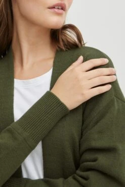 OXMO Strickjacken Strickjacke Frauen Dunkelgrün -OXMO Verkaufs-Shop 493adec53b4c176b9dd4ce840e8649c3