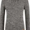 OXMO Kapuzenpullover Strickpullover Philia Frauen Grau
