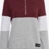 OXMO Hoodies Hoodie Omara Frauen Graumeliert / Weinrot