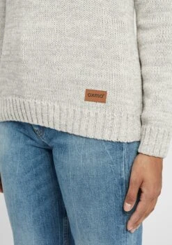 OXMO Rollkragenpullover Strickpullover Philicita Frauen Grau -OXMO Verkaufs-Shop 4c2f7a21f4a02e813eaadff82bf3102a