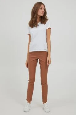 OXMO Leggings Slimfit Lederimitathose PAULINE Frauen Braun -OXMO Verkaufs-Shop 4cbf0febd02dd582e8476ab2964aa2df