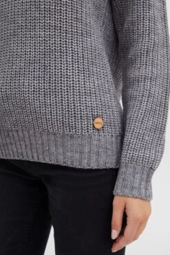 OXMO Basic Pullover Strickpullover Frauen Graumeliert -OXMO Verkaufs-Shop 4e0e540084224372da2c285e49441905